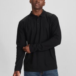 Mens Crew Long Sleeve Polo