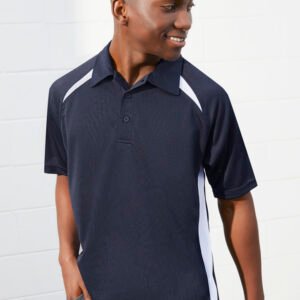 Mens Splice Short Sleeve Polo