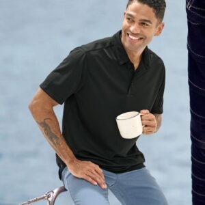 SUSTAINABLE JACQUARD KNIT POLO Men's