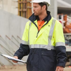 Hi-Vis Safety Jacket With Mesh Lining & 3m Tapes