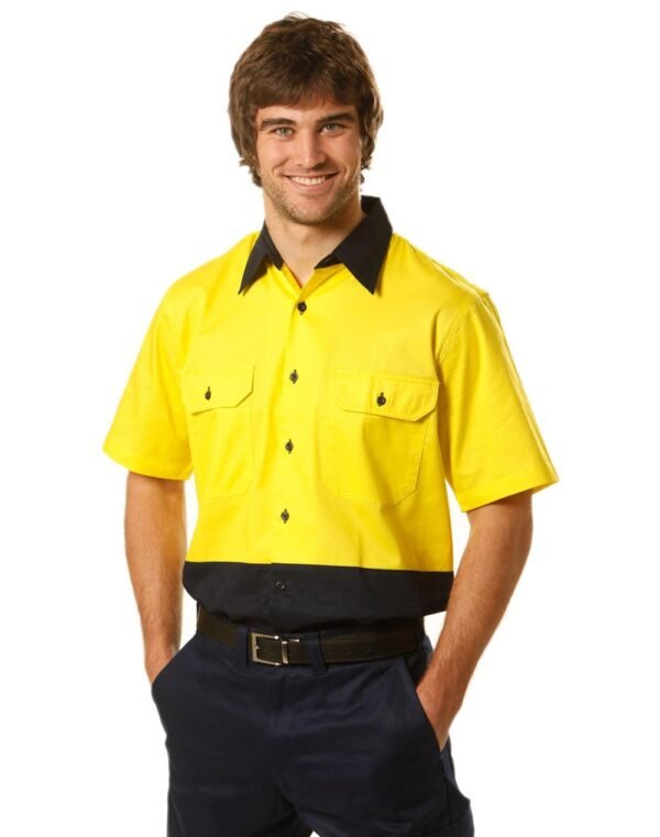 Men's Hi-Vis Cool-Breeze Cotton Twill Safety Shirt