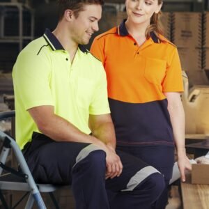 Unisex Hi-Vis Bamboo Charcoal SS Polo