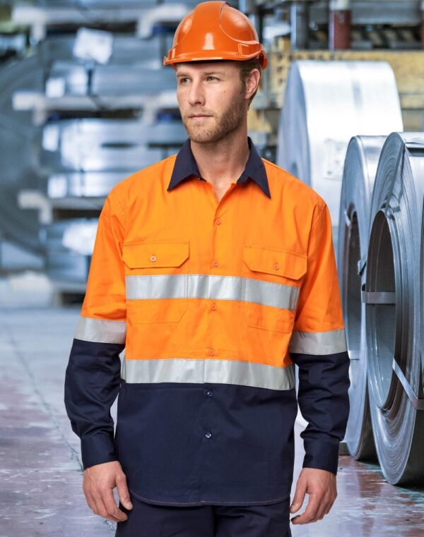 UNISEX HI VIS COOL-BREEZE SAFETY LS SHIRT (GENERIC TAPE)